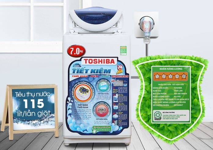 Máy giặt Toshiba 7kg AW-A800SV WB