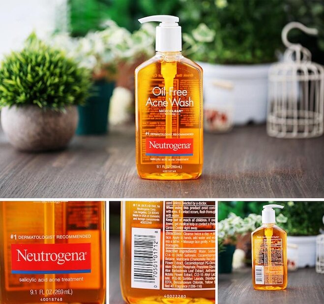 Sữa rửa mặt cho da dầu mụn Neutrogena Oil-Free Acne Wash