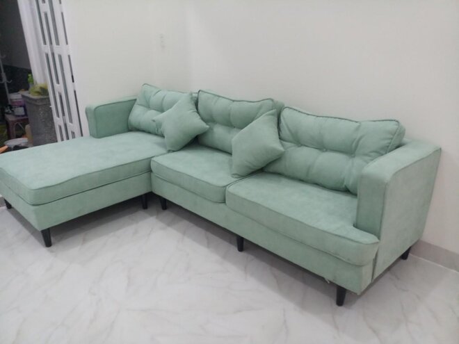 Sofa góc Juno kiểu dáng mới lạ, được bọc vải cao cấp, độ bền cao