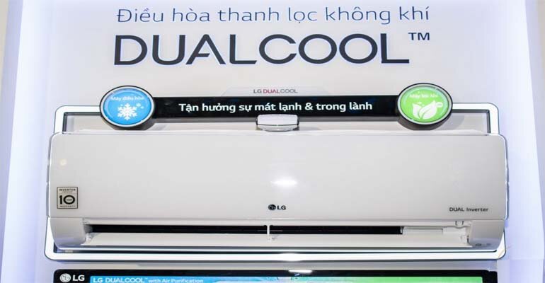 Máy lạnh LG trang bị công nghệ Dual Cool Inverter dieu hoa lg