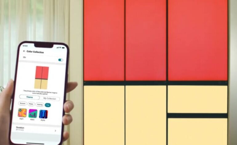 Tủ lạnh LG MoodUP cho phép người dùng tùy chỉnh màu sắc theo tâm trạng của mình qua ứng dụng ThinQ
