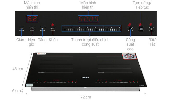 Tính năng của bếp âm Chef's EH-DIH203