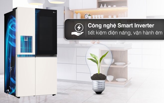 Tủ lạnh LG Inverter 635 lít GR-X257BG thiết kế tinh tế, công nghệ thông minh