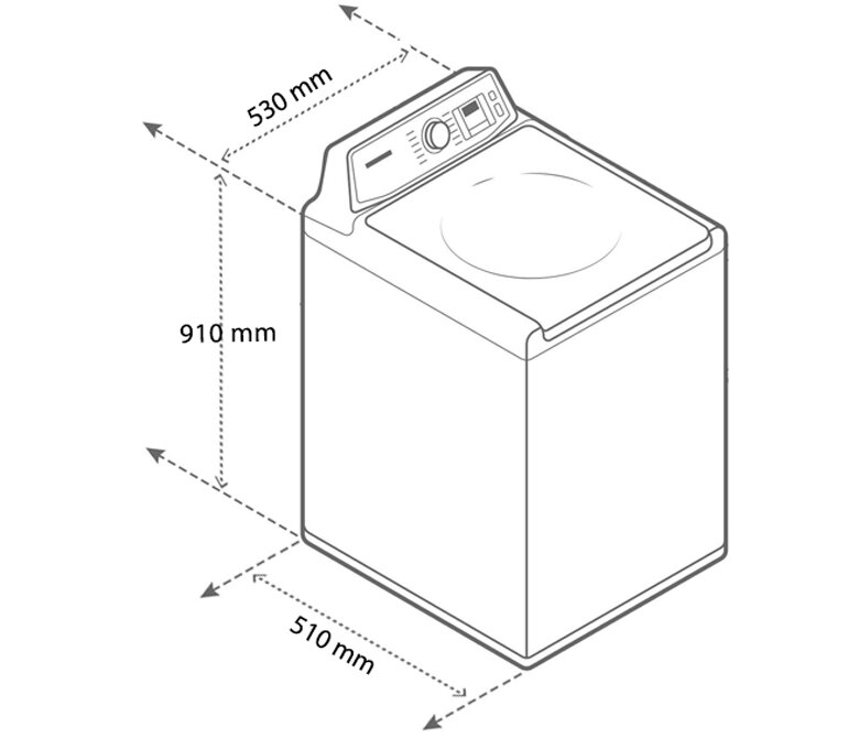 Với kích thước lồng giặt lên đến 7.2kg