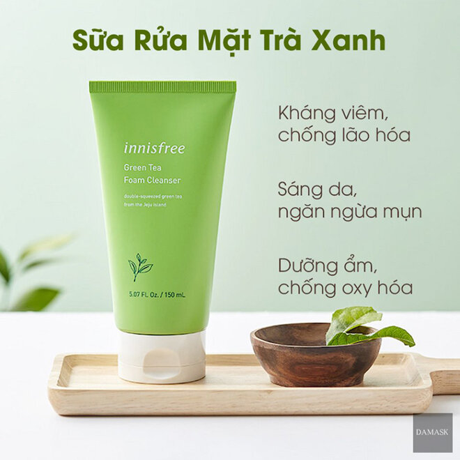 Tổng quát về sữa rửa mặt trà xanh Innisfree Green Tea Foam Cleanser