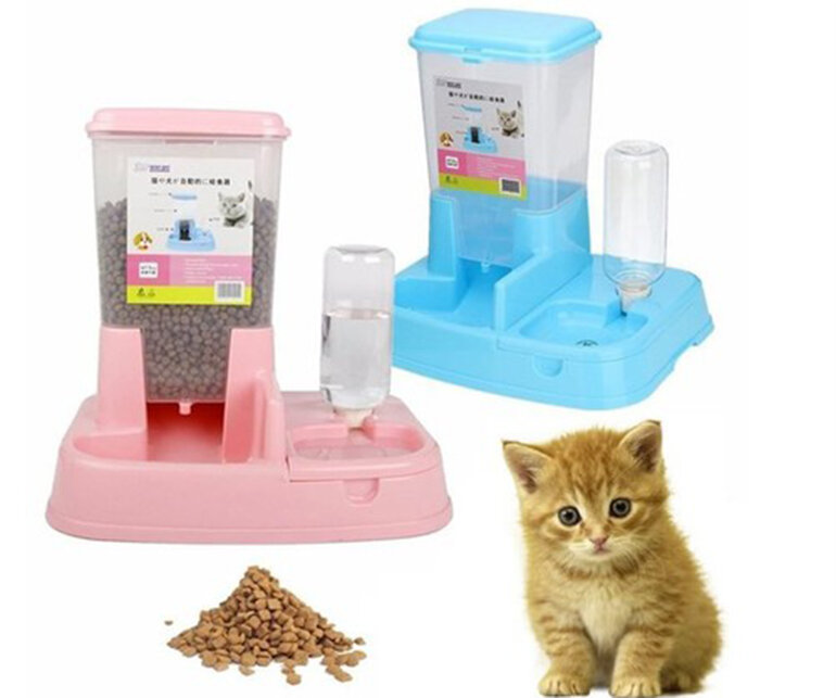 Automatic feeding tray for dogs and cats