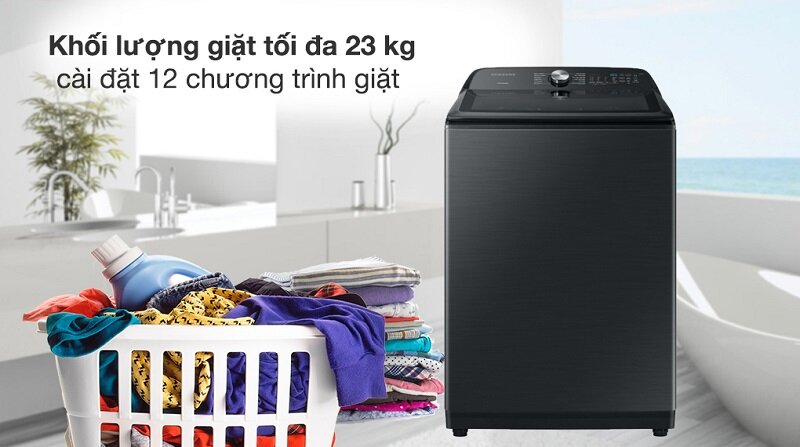 Máy giặt cửa trên Samsung Ecobubble 23 kg WA23T6560XW/SV