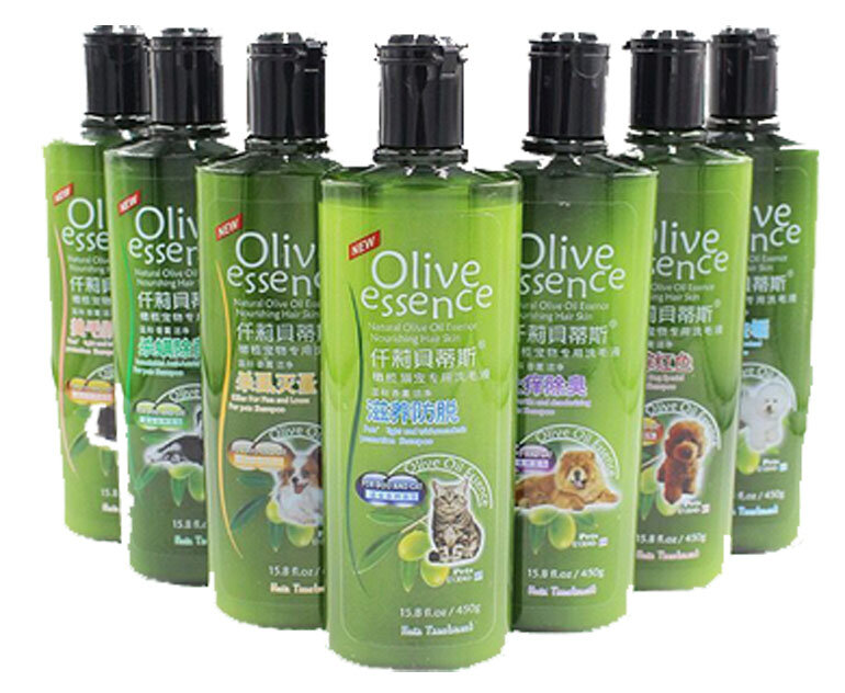 Olive Essence shower gel for long-haired dogs