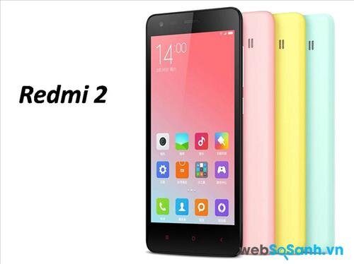 Smartphone Redmi 2 nhìn mềm mại và thời trang nhờ thiết kế các cạnh bo tròn, và nhiều màu sắc tùy chọn