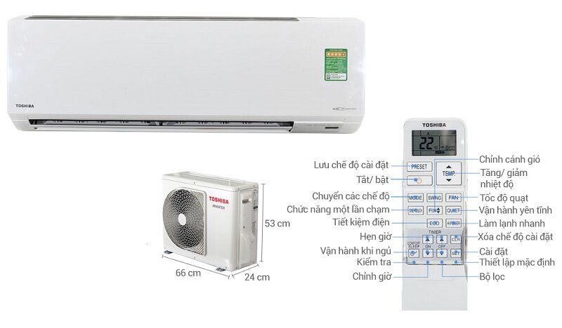 TOP 3 điều hòa Toshiba 2 chiều 9000 BTU làm mát sưởi ấm tốt, mà rất tiết kiệm điện