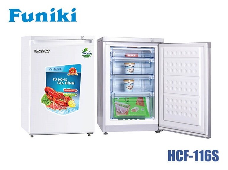 Tủ đông Funiki HCF 116S cánh mở phía trước tiện dụng