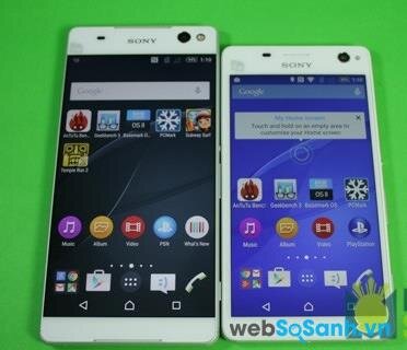 Điện thoại Sony Xperia C5 Ultra và điện thoại Sony Xperia C4