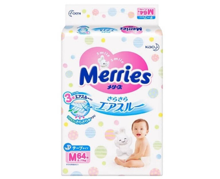 Tã/Bỉm Dán/Quần Merries Nội Địa Mini