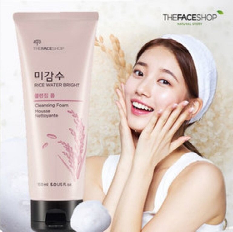 Sữa rửa mặt The Face shop Rice water bright cleansing Foam