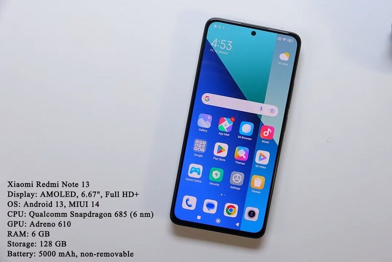 đánh giá xiaomi Redmi Note 13 màn hình