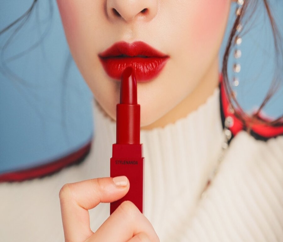 Son kem 3CE đỏ cam Red Recipe Matte Lip Color # 211 Dolly