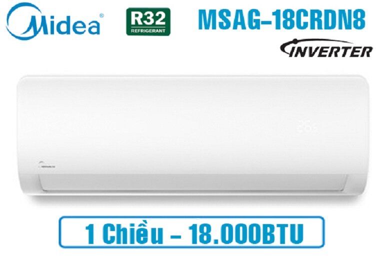 Điều hòa Midea 18000 BTU 1 chiều Inverter MSAFC-18CRDN8 thuộc dòng điều hòa 1 chiều sở hữu thiết kế sang trọng và hiện đại