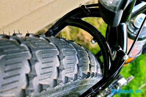 Cận cảnh lốp của Fat Bike