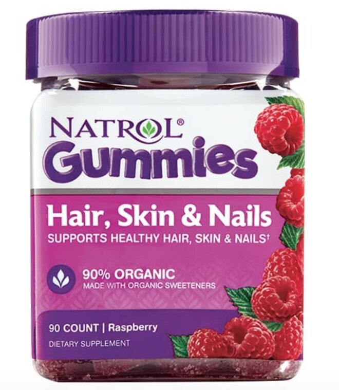 Kẹo Dẻo Natrol Gummies Hair, Skin, Nails, Raspberry, 90 Count