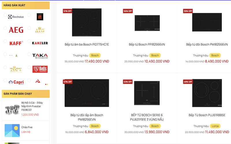 Bếp 69 - Địa chỉ mua bếp từ Bosch chính hãng hiện nay