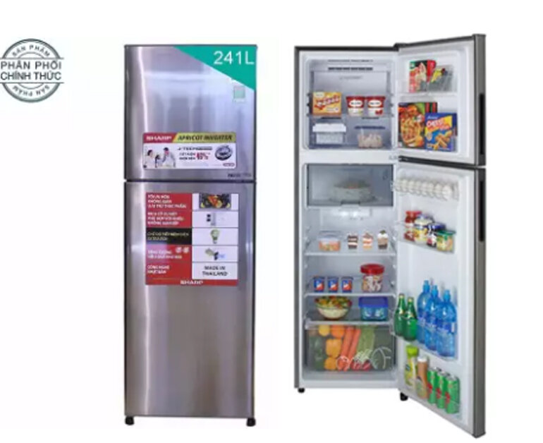 Tủ lạnh Sharp Apricot SJ-X251E-SL 241L