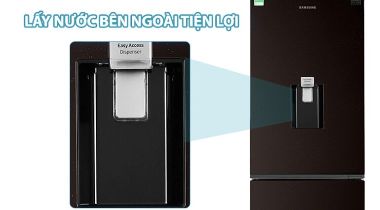 Thuận tiện lấy nước khi sử dụng tủ lạnh Samsung RB30N4170BY/SV