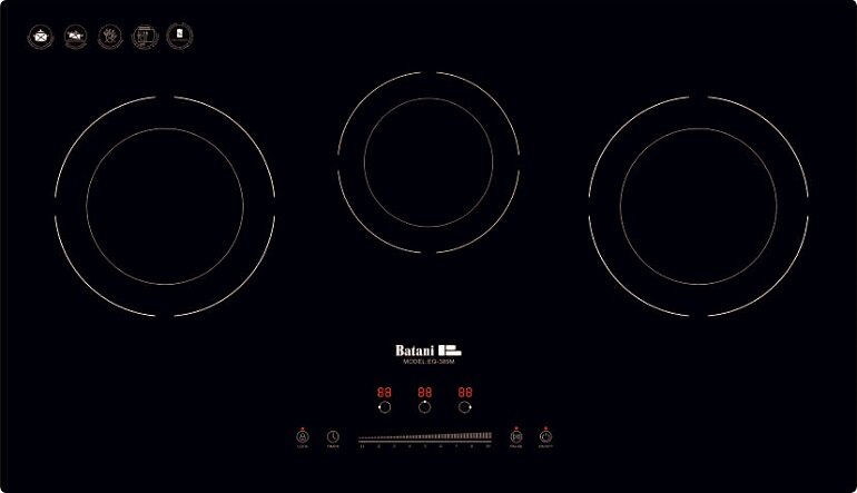Bếp từ âm 3 vùng nấu Batani EG-389M có bảng điều khiển cảm ứng dễ sử dụng