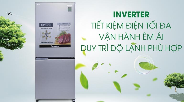 Tủ lạnh Panasonic inverter giúp tiết kiệm điện hiệu quả