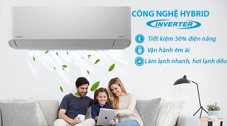 Điều hòa Toshiba 1 chiều RAS-H13N4ACVPG-V trang bị công nghệ inverter tiết kiệm điện