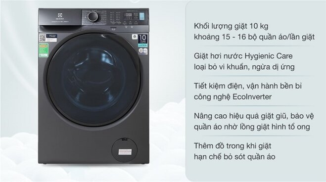 Gợi ý 5 máy giặt Electrolux 10kg cửa ngang giá rẻ dưới 10 triệu đồng đáng mua hiện nay