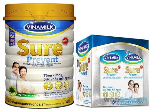 Sữa bột Vinamilk Sure Prevent - sản phẩm dành cho người lớn, người già, người mới ốm dậy
