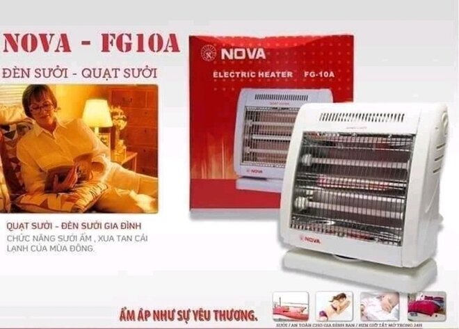 Công suất đặc biệt lớn của đèn sưởi Nova 2 bóng