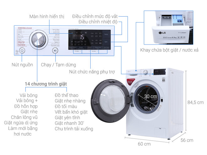 Máy giặt LG FC1485S2W