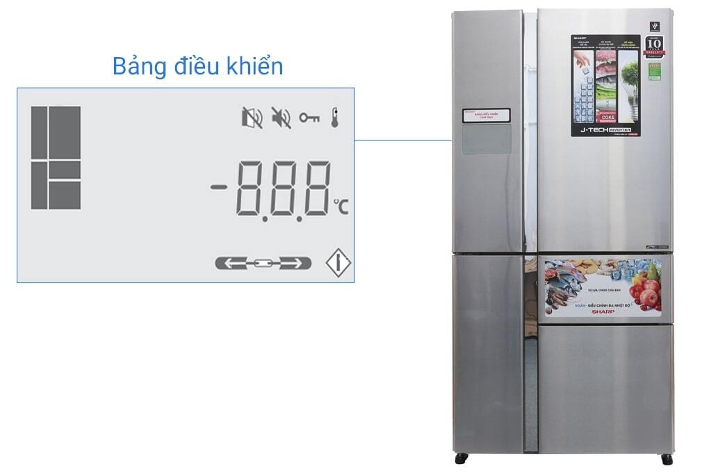 tính năng điều chỉnh nhiệt độ trên tủ lạnh sharp