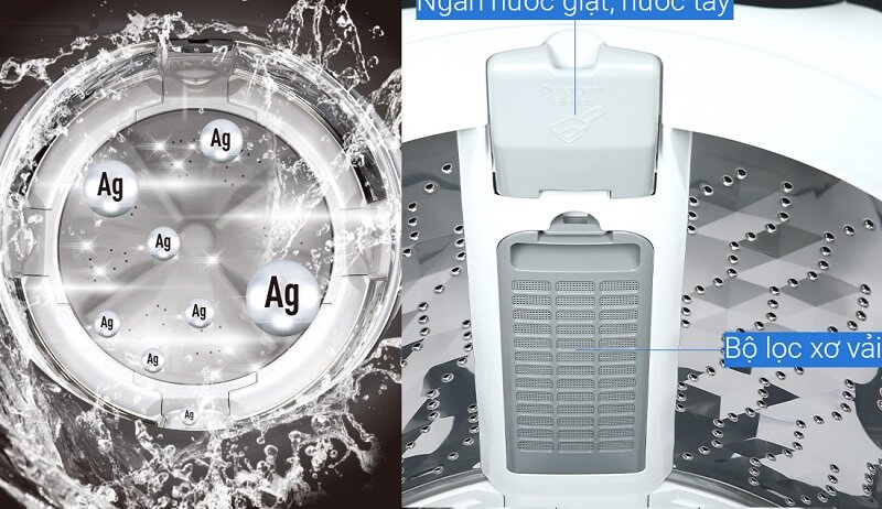 Máy giặt cửa trên 10kg Panasonic NA-F100A9DRV giá chỉ hơn 7 triệu mà hội tụ loạt trang bị