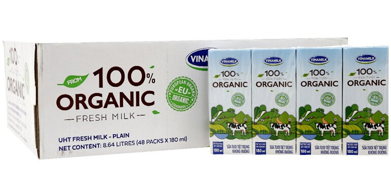 Có mấy loại sữa tươi Vinamilk 100% Organic nguyên chất ?