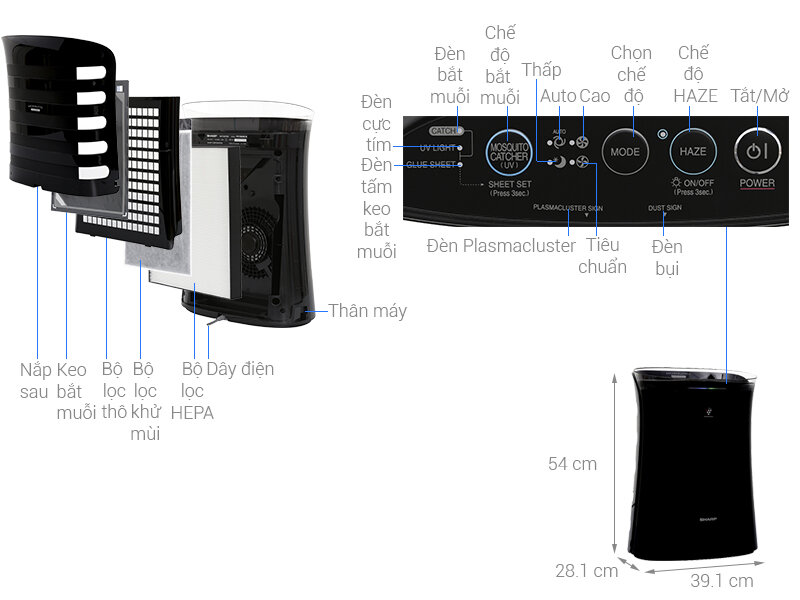 Hướng dẫn chi tiết sử dụng máy lọc Sharp FP-F30E-C