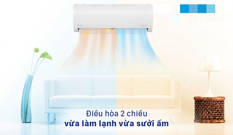 Phòng ngủ gia đình đừng bỏ qua điều hòa Midea 2 chiều MSAFB-10HRN1 ...