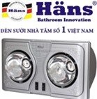 Đèn sưởi nhà tắm Hans 2 bóng (H2B)
