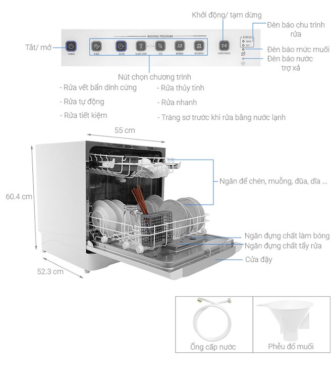 máy rửa bát cho gia đình 4 người chất lượng