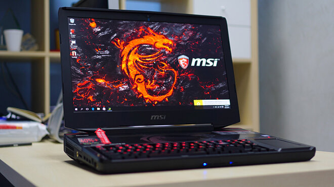 Là laptop gaming nên laptop MSI có thiết kế khá hầm hố