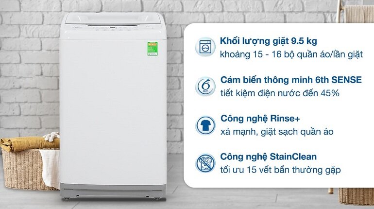 Máy giăt Whirlpool 9.5 kg VWVC9502FW