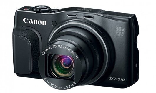 The Canon PowerShot SX710 HS has a 25-750-mm equivalent F3.2-F6.9 zoom lens, with Intellig...