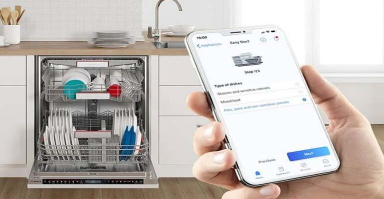 Máy rửa bát có thể kết nối điều khiển từ xa Máy rửa bát Bosch
