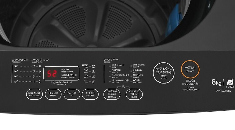 Bảng điều khiển máy giặt Toshiba 8 kg AW-M905BV