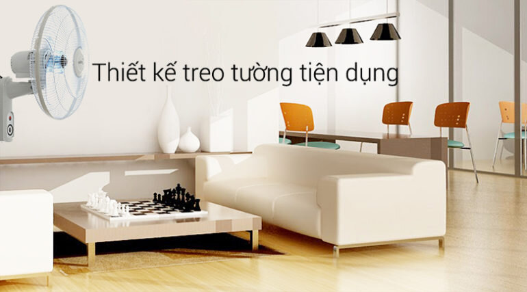 Quạt treo tường điều khiển từ xa Midea