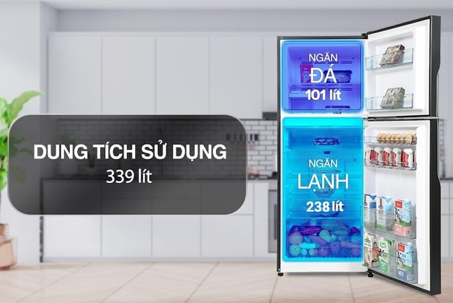 Tủ lạnh Hitachi Inverter 339 lít R-FVX450PGV9: Giữ thực phẩm tươi ngon, tiết kiệm điện