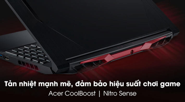 Hệ thống tản nhiệt mạnh mẽ của Acer Nitro 5 AN515 55 5206 i5 10300H