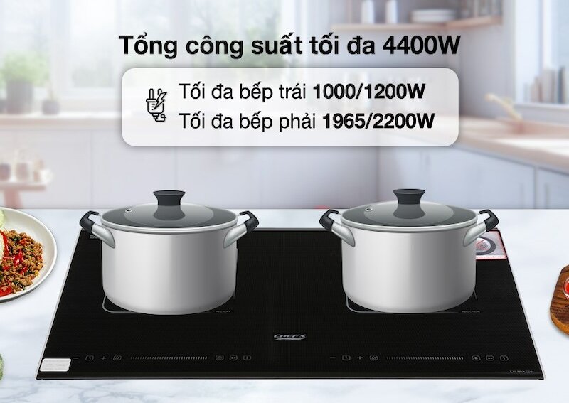 Bếp Từ Hồng Ngoại Chefs Eh-Mix220 Có Tổng Công Suất 4000W