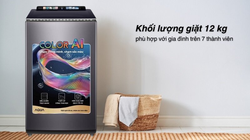 So sánh máy giặt Aqua Inverter 12 kg AWM12-BSR1K(BU) 2025 và AQW-DR120HT BK 2022